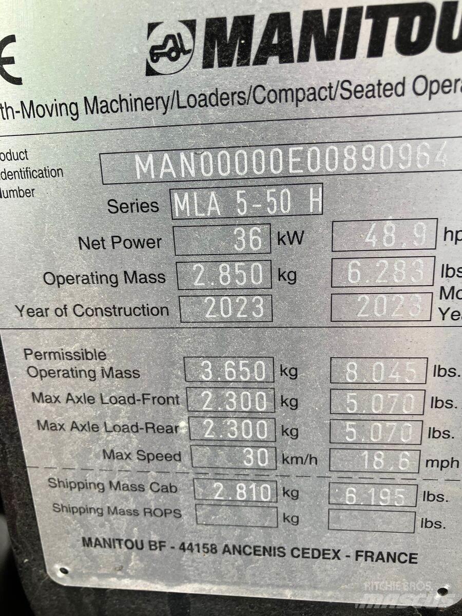 Manitou MLA 5-50 Čelni nakladalci in kopači