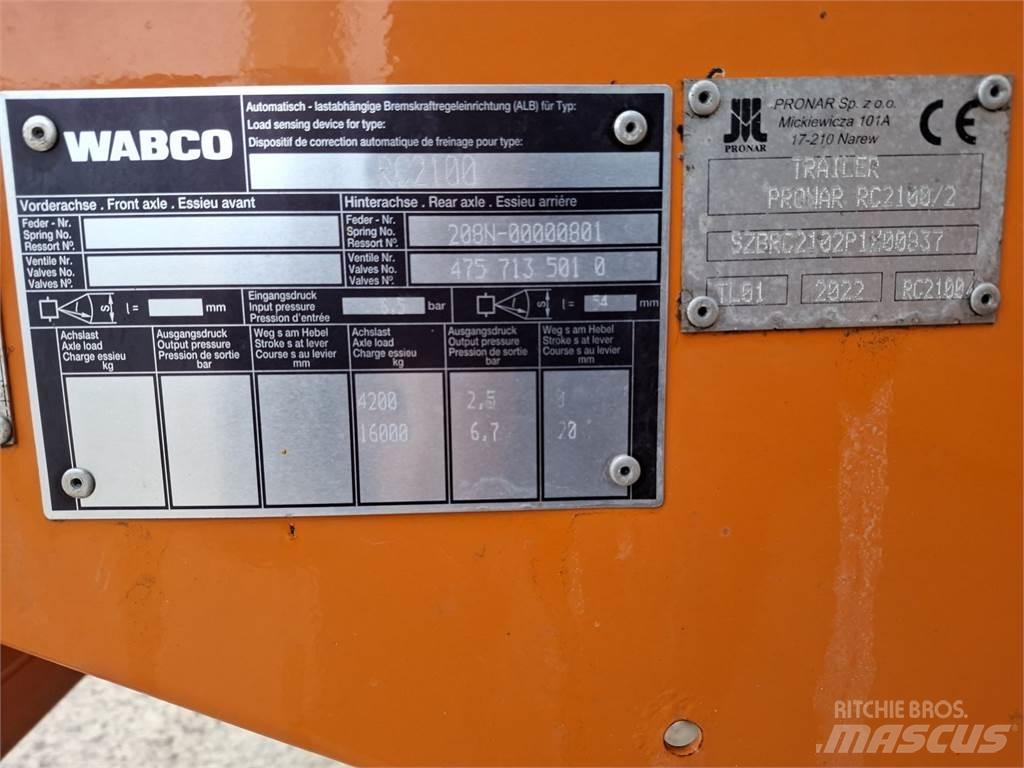 Pronar RC 2100 - 2 Druge prikolice