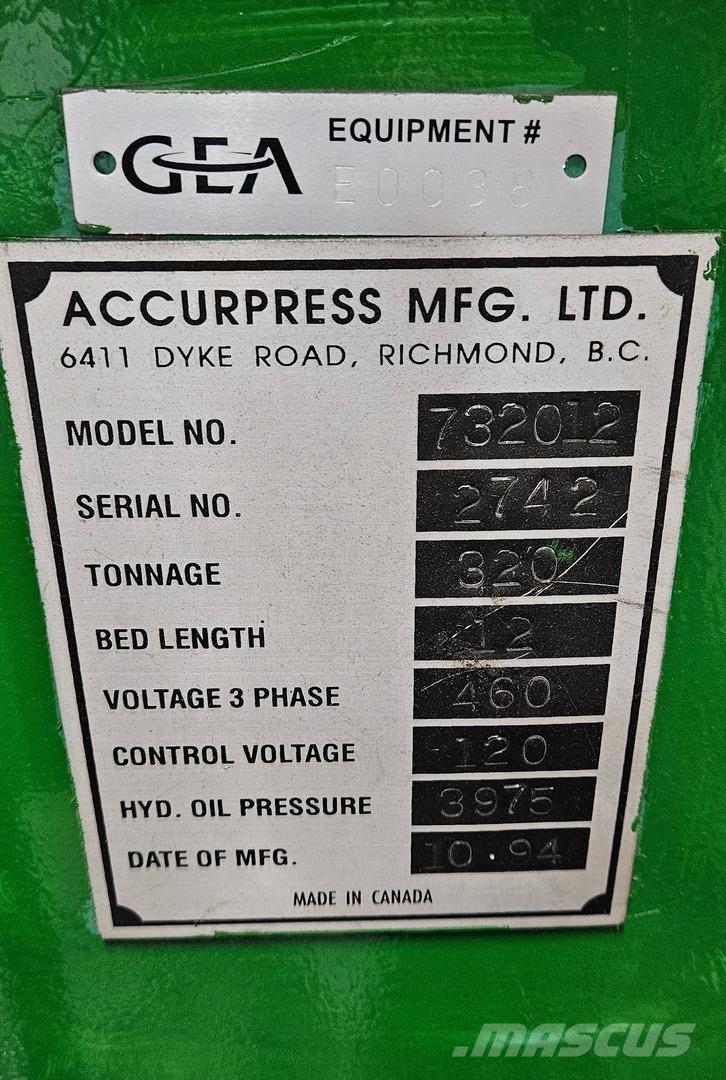  ACCURPRESS 732012 Gradbeništvo - drugo