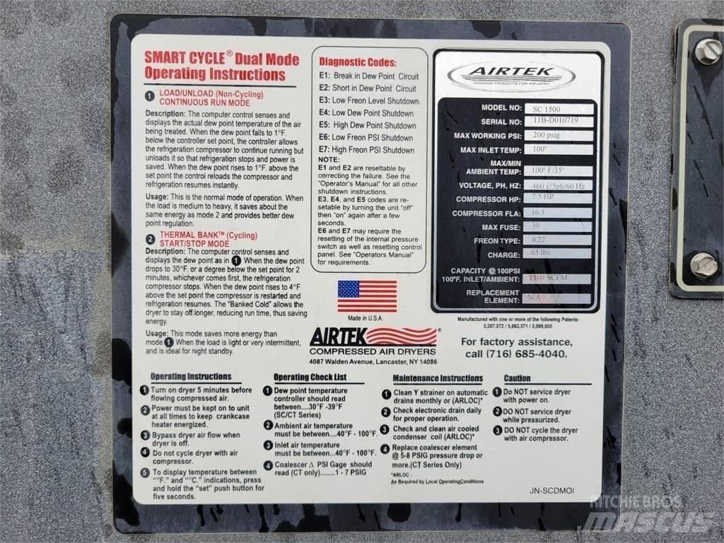  AIRTEK SC 1500 Sušilniki instrumentalnega zraka