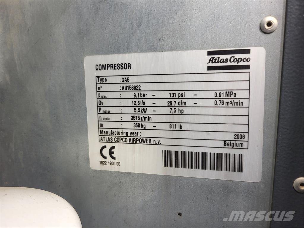 Atlas Copco GA5 Kompresorji