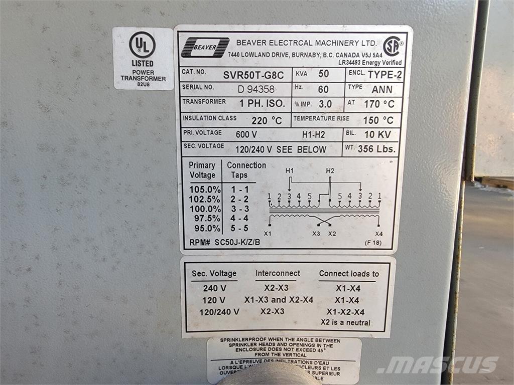  BEAVER SVR50T-G8C Gradbeništvo - drugo