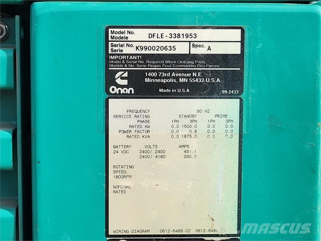 Cummins KTA50-G9 Dizelski agregati