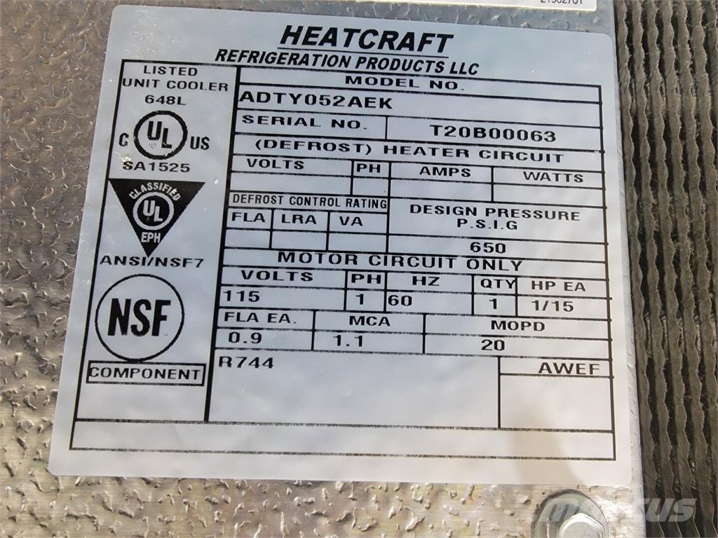  HEATCRAFT ADTY052AEK Ogrevalna in odtajevalna oprema