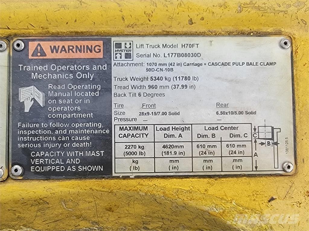 Hyster H70FT Gradbeništvo - drugo