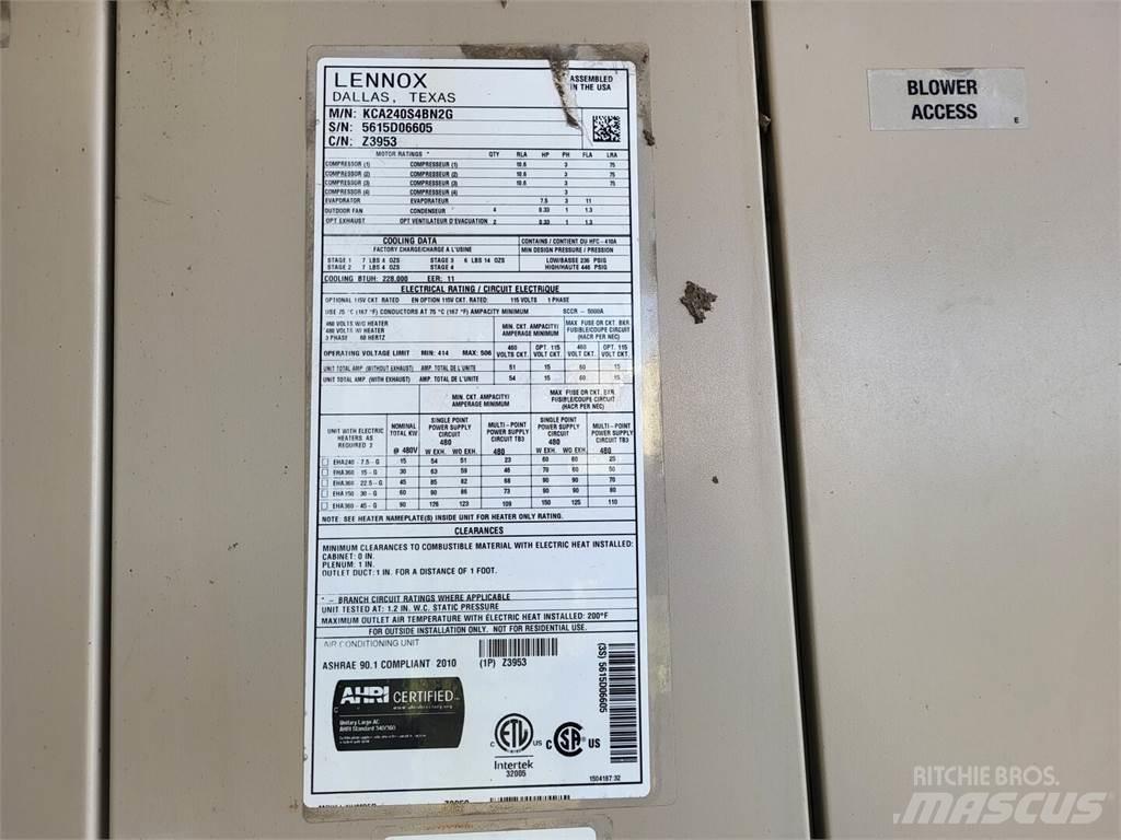  LENNOX KCA240S4BN2G Ogrevalna in odtajevalna oprema
