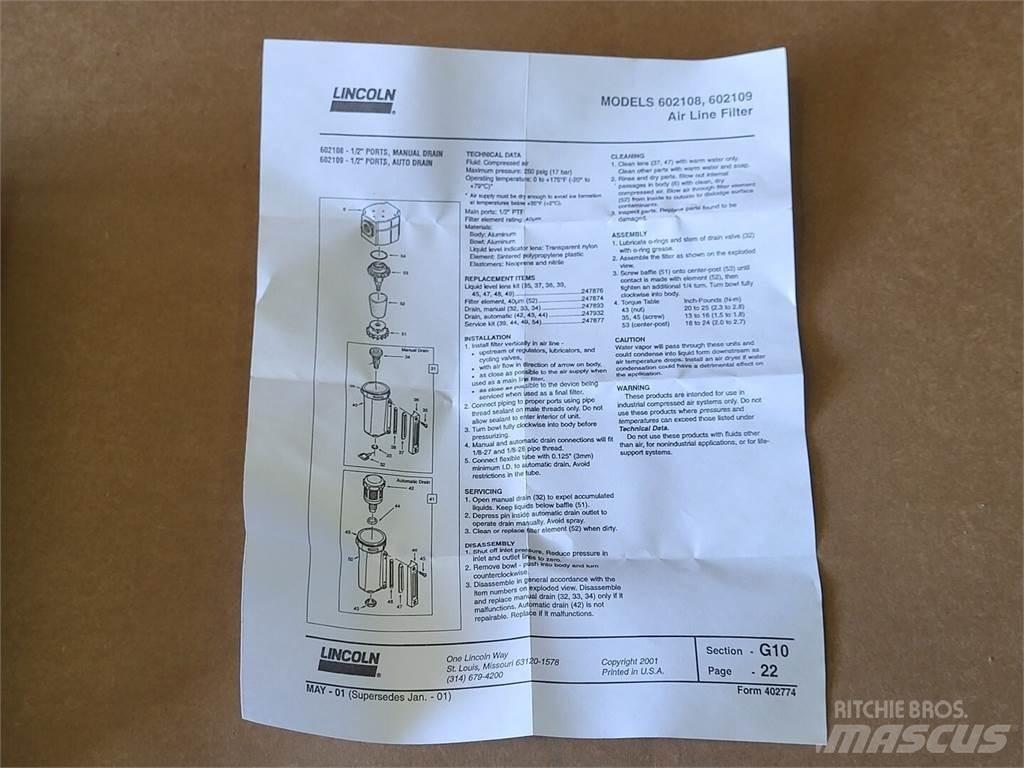 Lincoln 602108 Drugo