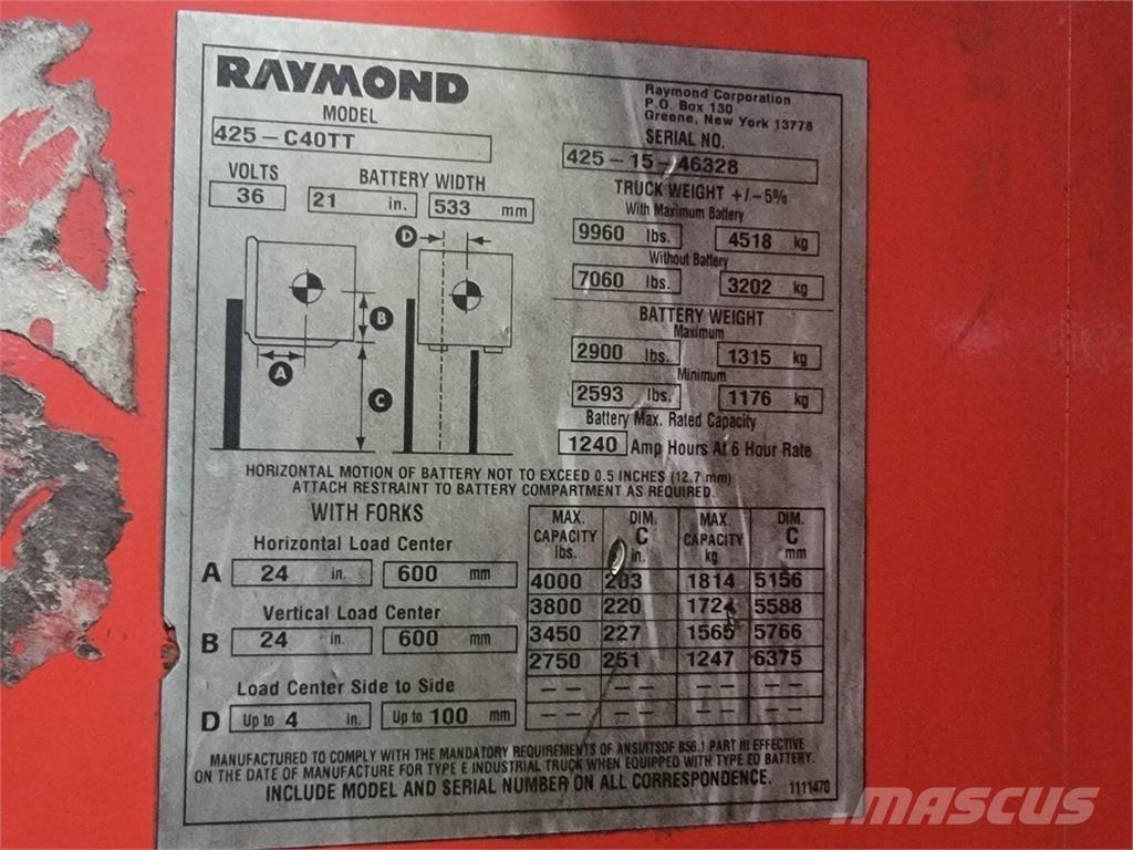 Raymond 425-C40TT Gradbeništvo - drugo