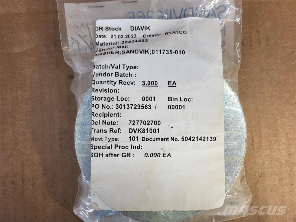 Sandvik 011735-010 Gradbeništvo - drugo