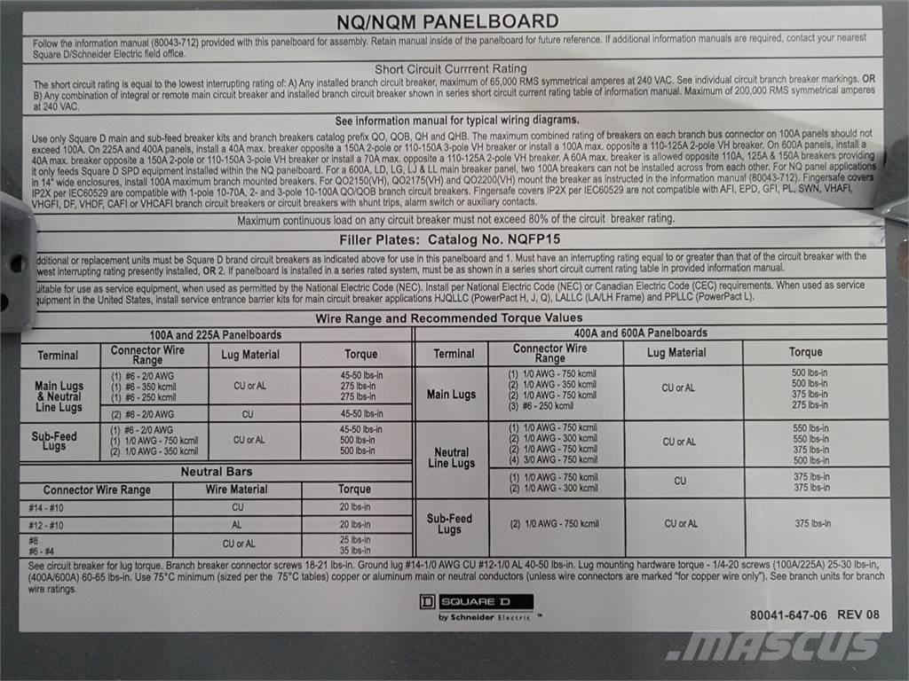  SQUARE D Gradbeništvo - drugo