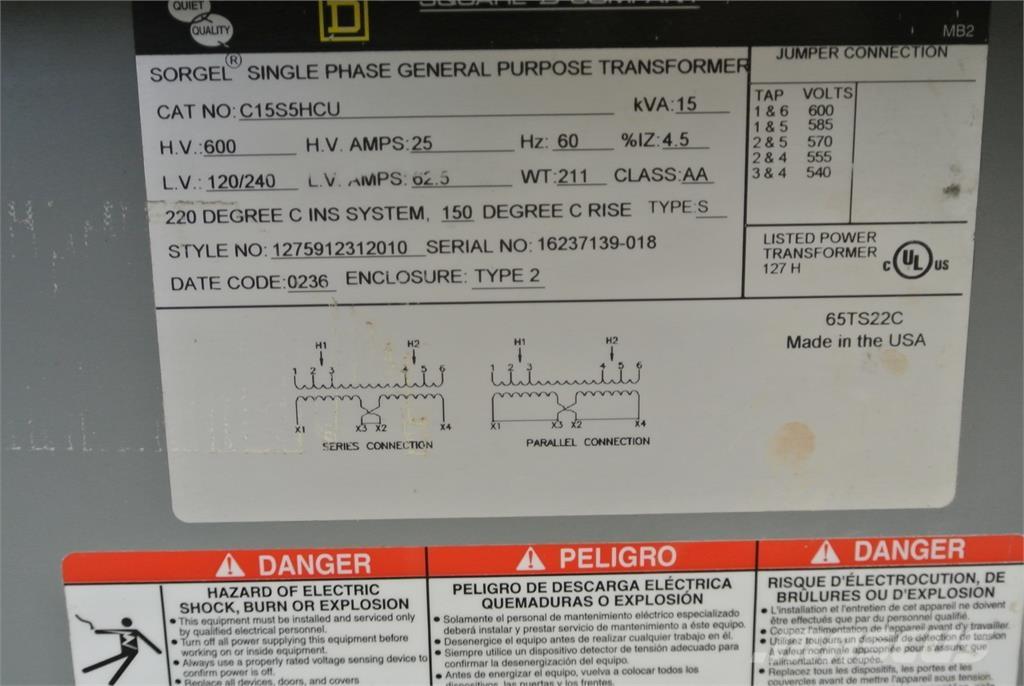  SQUARE D C15S5HCU Gradbeništvo - drugo