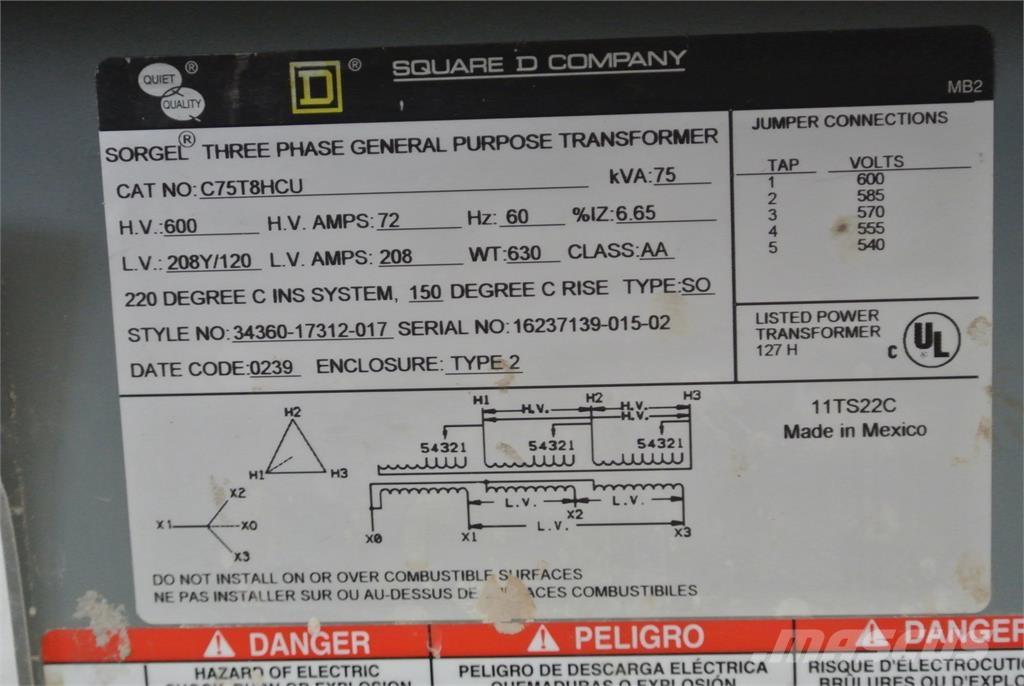  SQUARE D C75T8HCU Gradbeništvo - drugo
