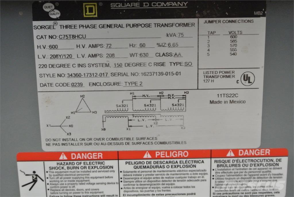  SQUARE D C75T8HCU Gradbeništvo - drugo