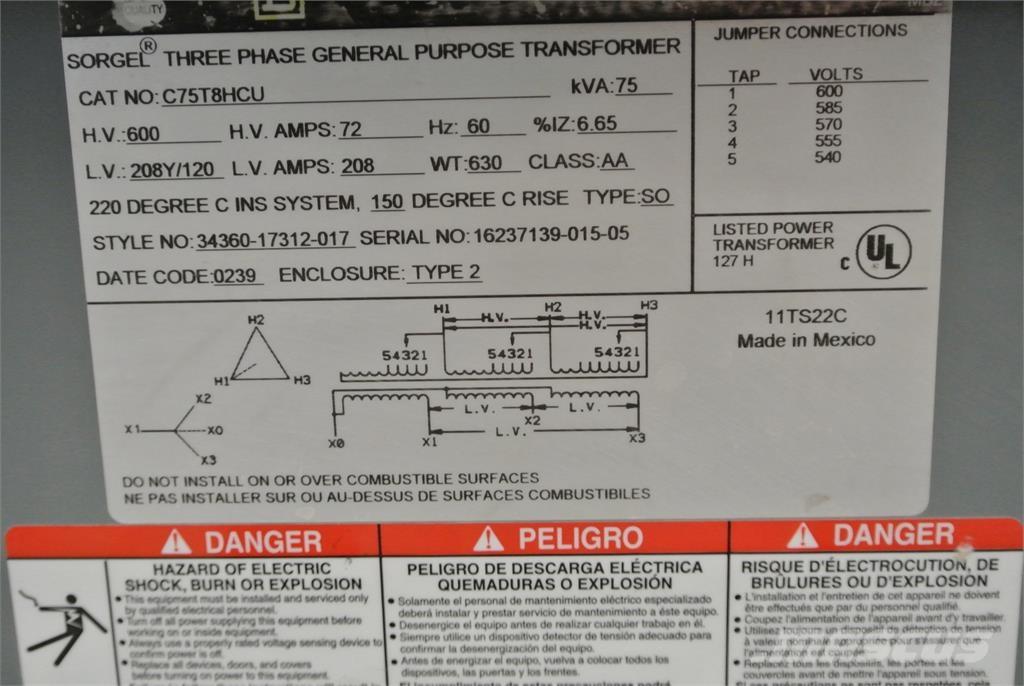  SQUARE D C75T8HCU Gradbeništvo - drugo