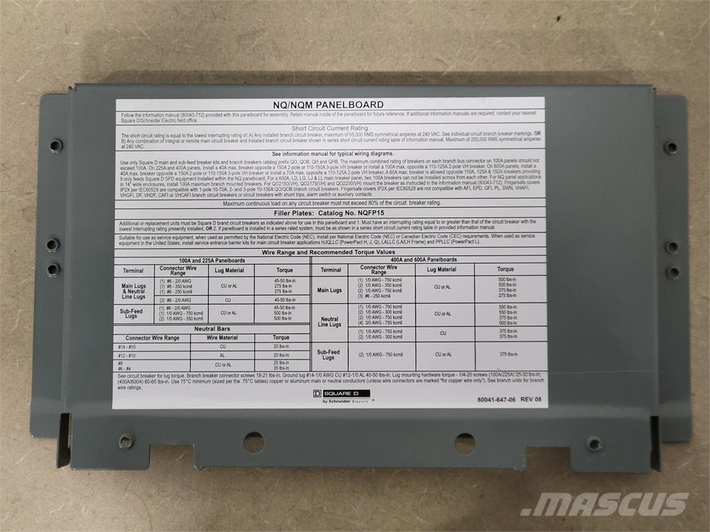 SQUARE D NQ6RDE Gradbeništvo - drugo