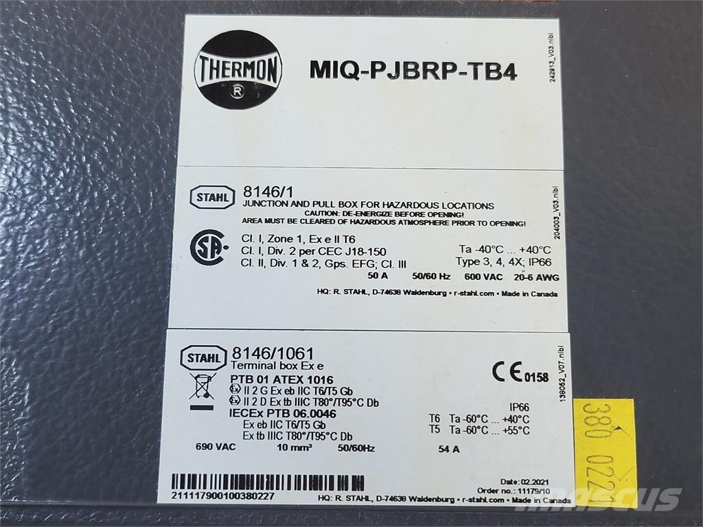  THERMON MIQ-PJBRP-TB4 Gradbeništvo - drugo