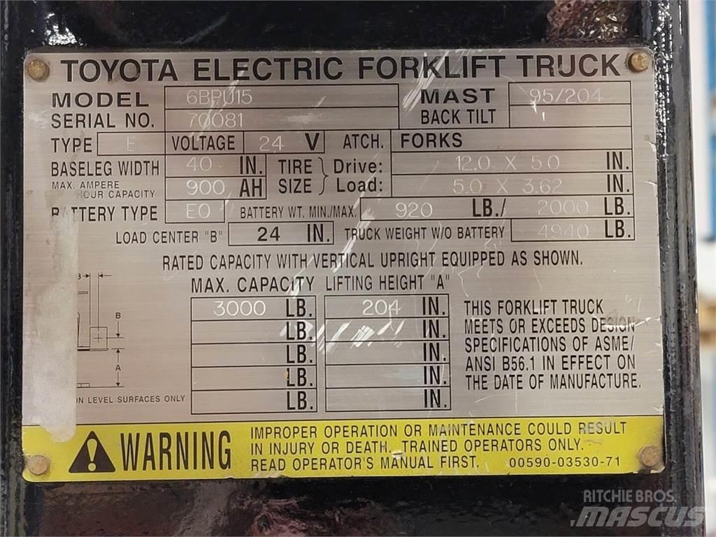 Toyota 6BPU15 Drugo