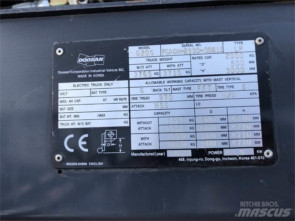 Doosan G20GX Viličarji - drugo