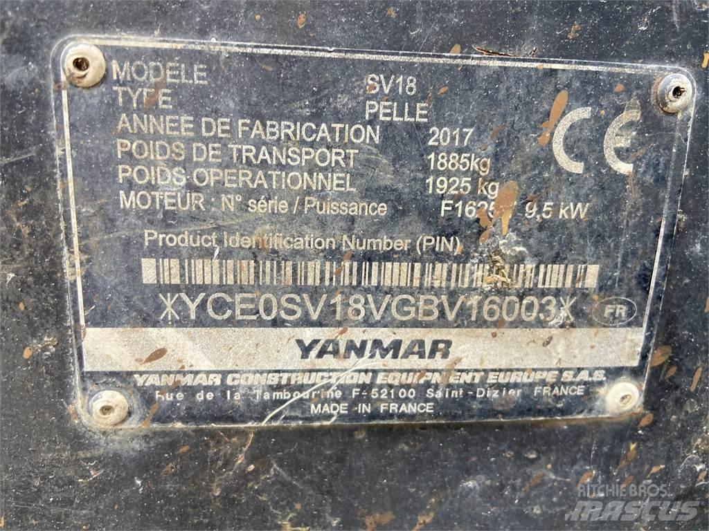 Yanmar SV18 Mini bagri <7t