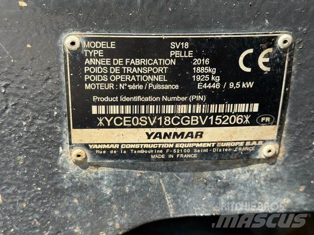 Yanmar SV 18 Mini bagri <7t
