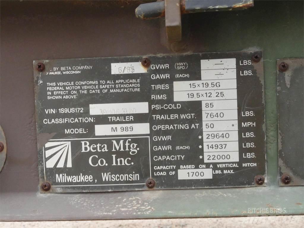 Beta M989 Druge prikolice