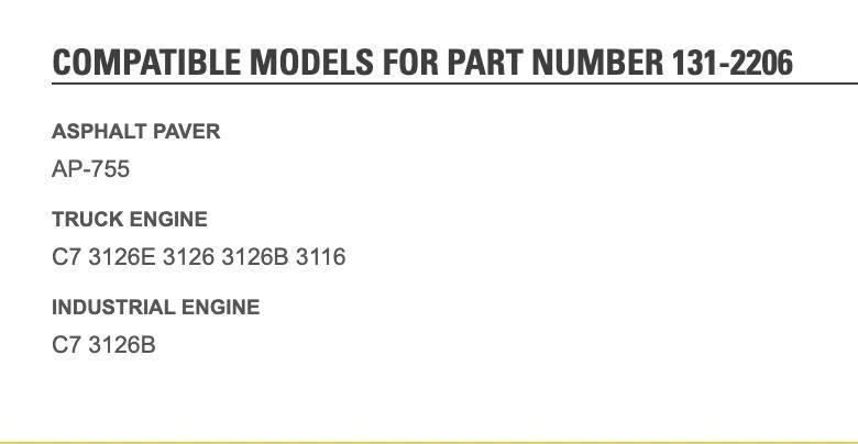 CAT 3126 Druge komponente