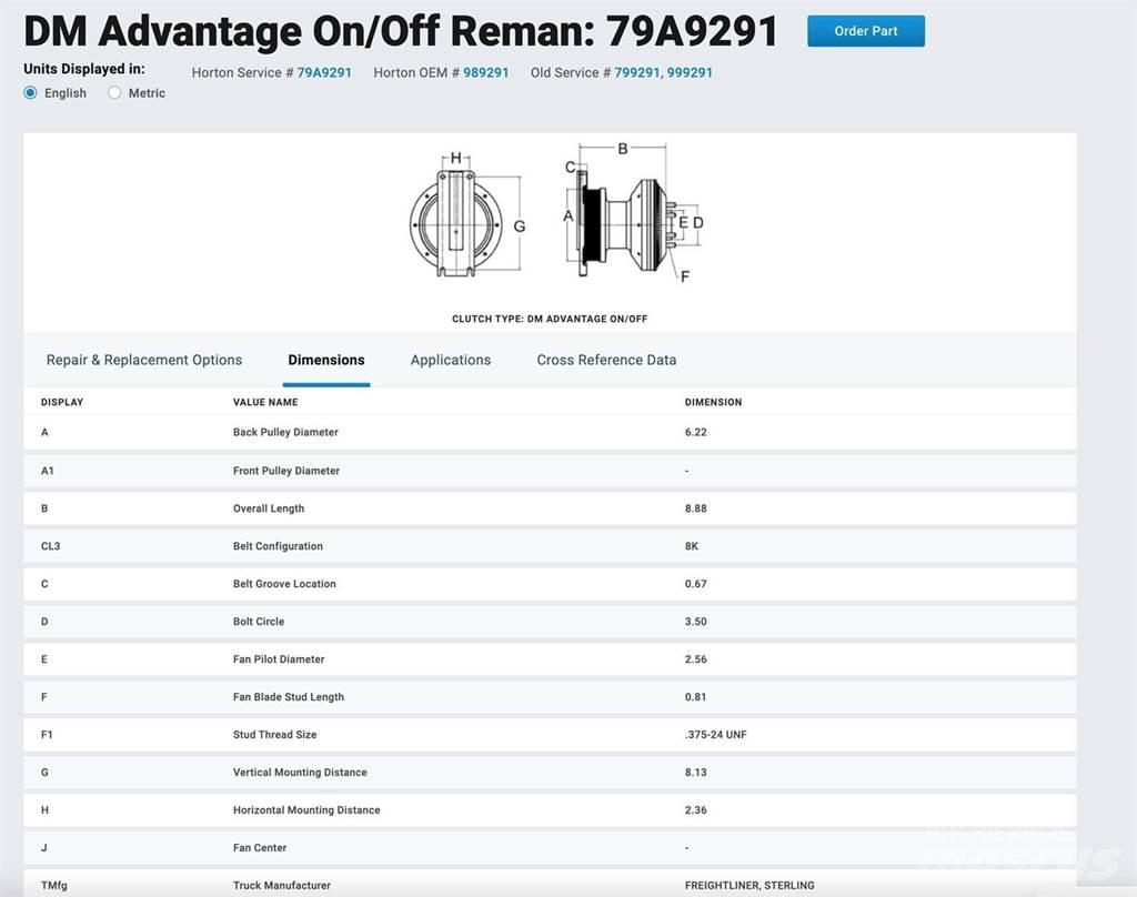 CAT C7 Druge komponente