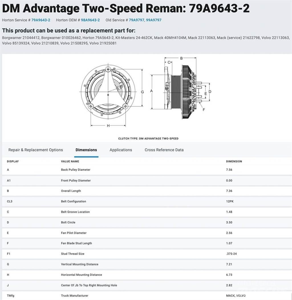 Mack MP7 Druge komponente