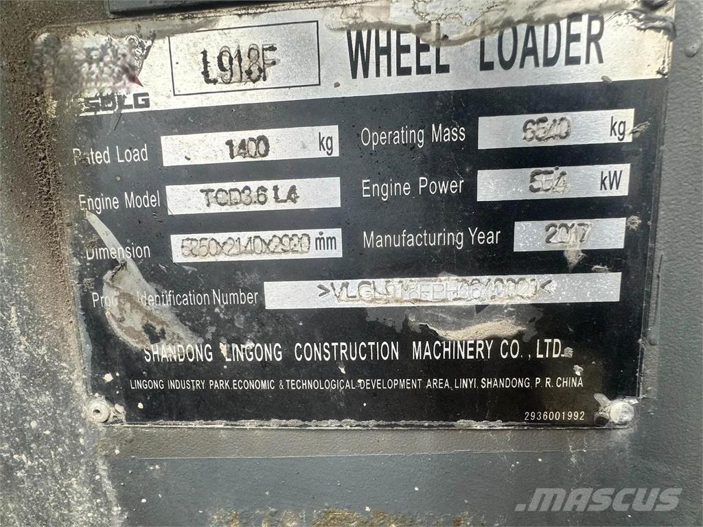 SDLG L918F Kolesni nakladalci