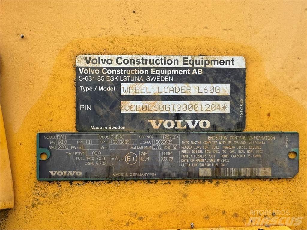 Volvo L60G Kolesni nakladalci