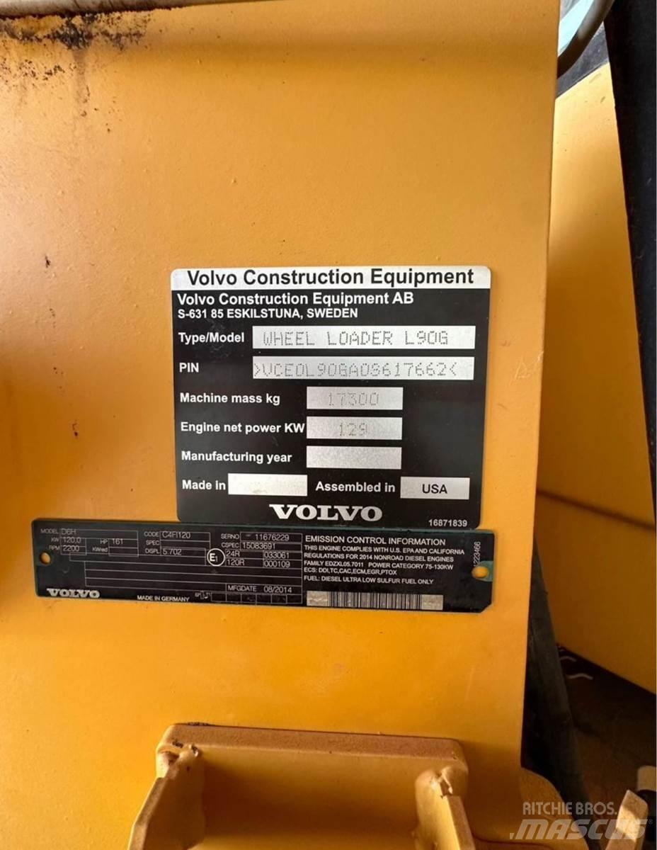Volvo L90G Kolesni nakladalci