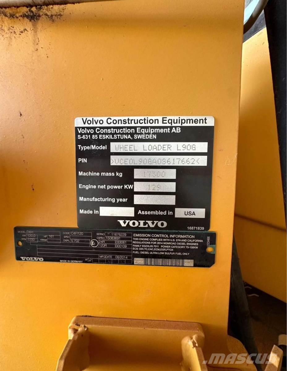 Volvo L90G Kolesni nakladalci