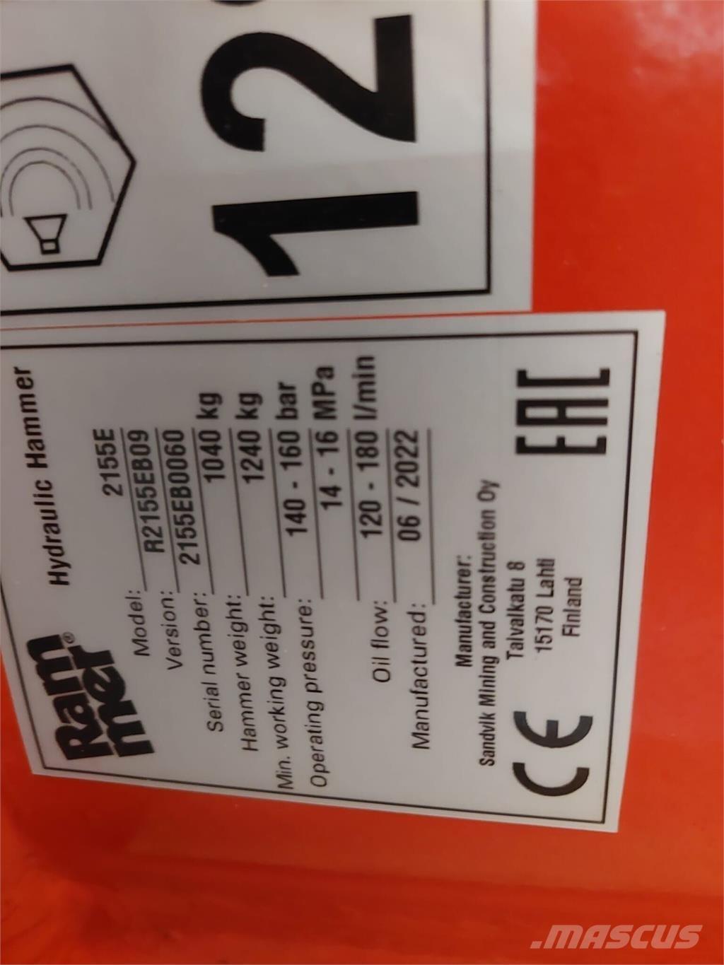 Rammer 2155E Gradbeništvo - drugo