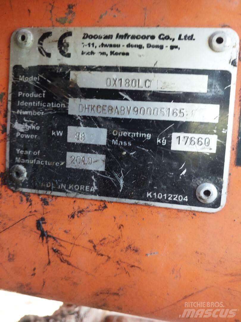 Doosan Dx180 Bagri goseničarji