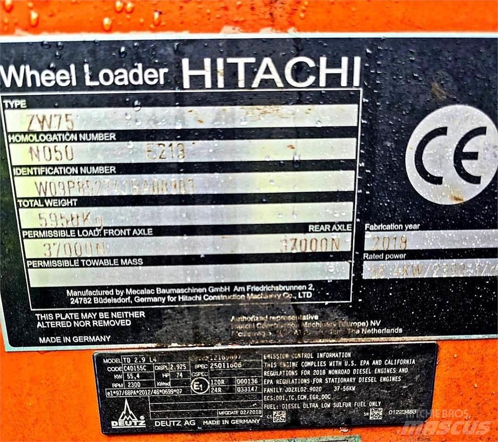 Hitachi ZW75 Mini nakladalci