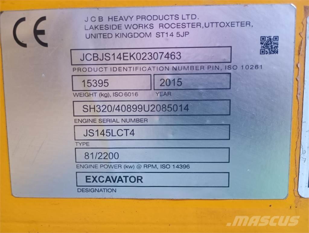 JCB JS 145 Bagri goseničarji