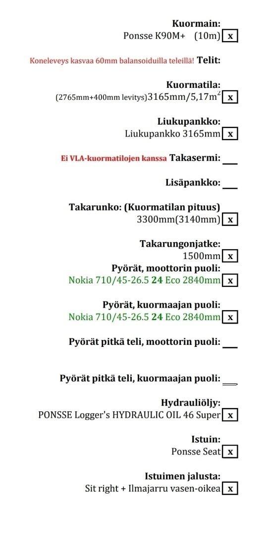 Ponsse Elk 8WD Forwarderji