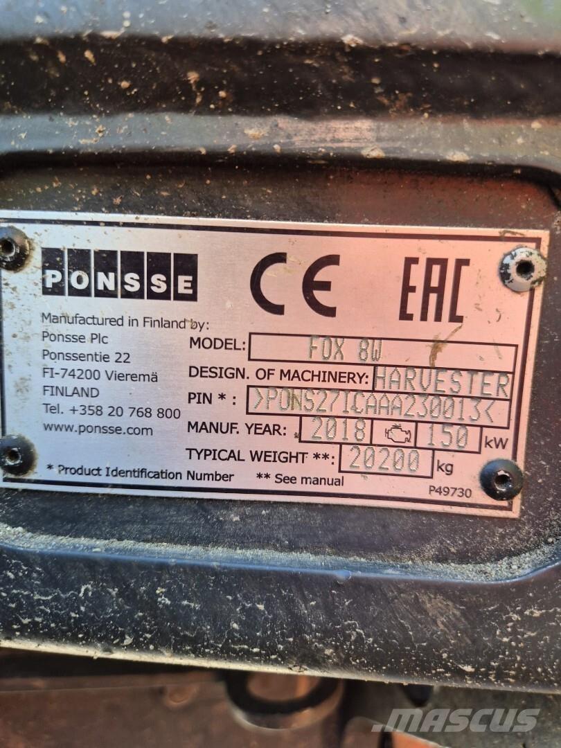 Ponsse Fox 8W Harvesterji