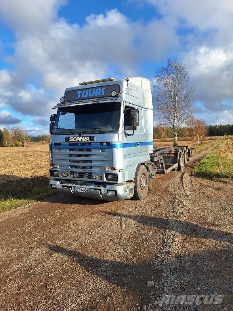 Scania 143H Tovornjaki za prevoz gozdnih strojev