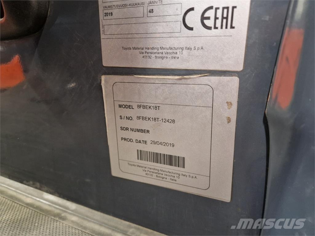 Toyota 8FBEK18T Električni viličarji