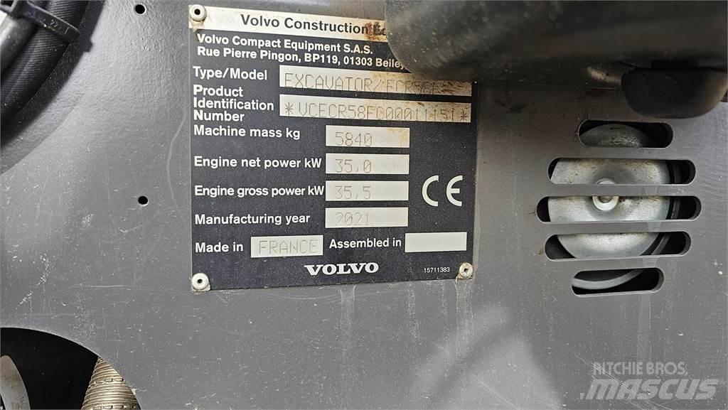 Volvo ECR 58 F Mini bagri <7t