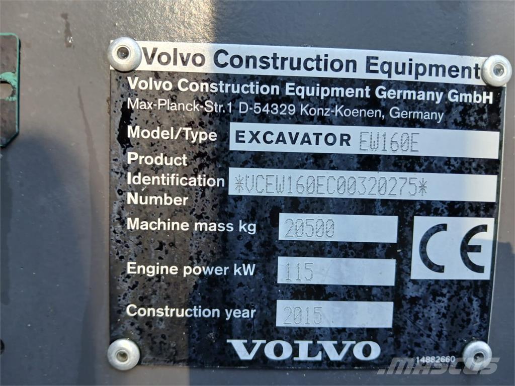 Volvo EW 160 E Bagri na kolesih