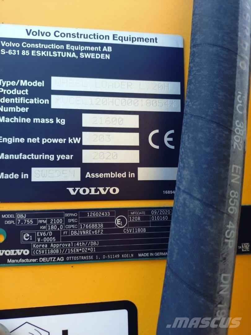 Volvo L120H Kolesni nakladalci