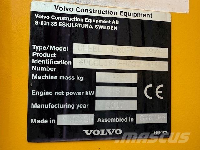 Volvo L180H Kolesni nakladalci