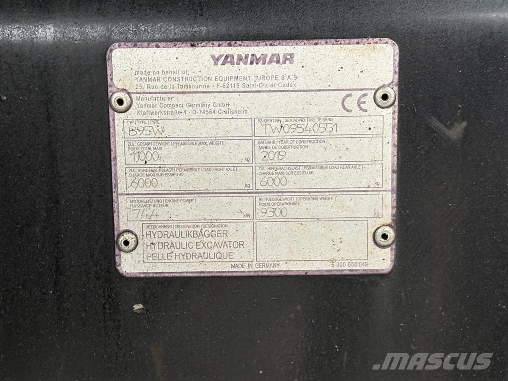 Yanmar B 95 W Bagri na kolesih