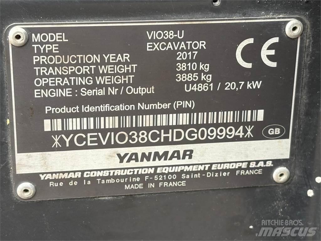 Yanmar VIO 38-U Mini bagri <7t