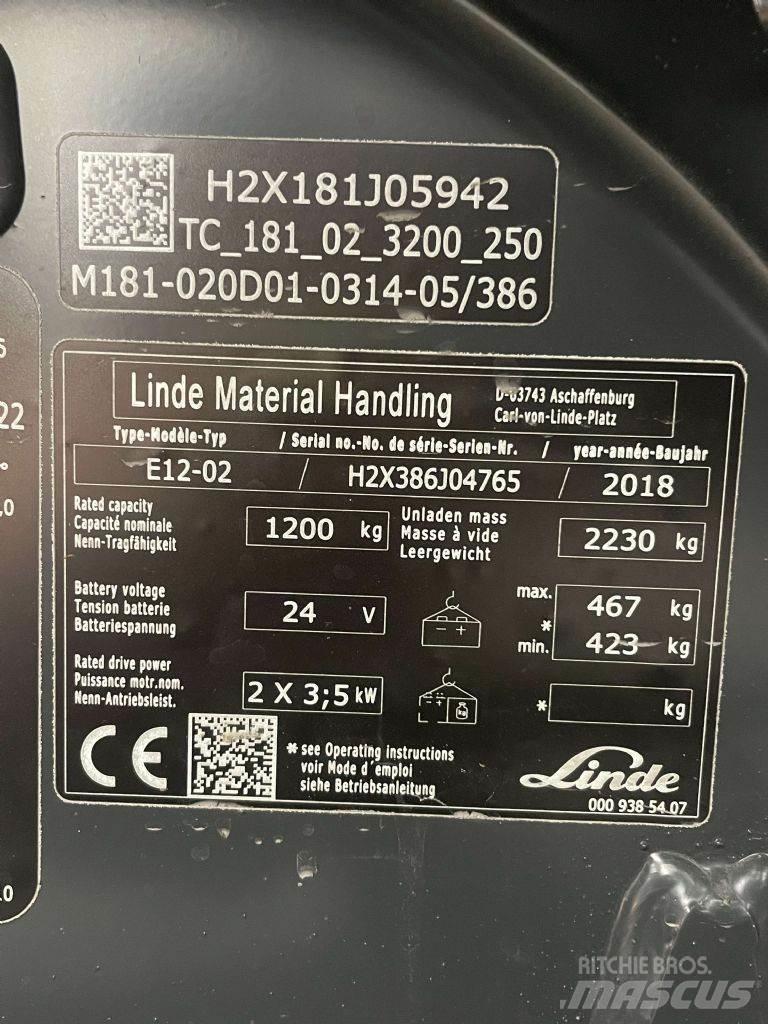 Linde E12-02-386 Električni viličarji