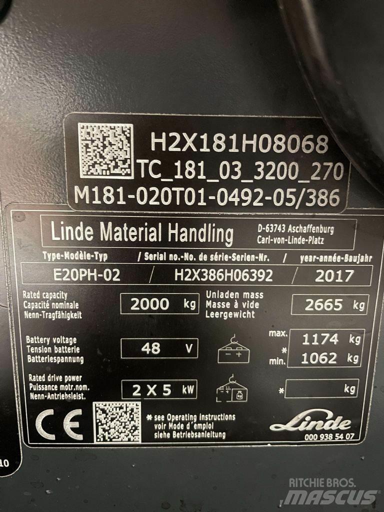 Linde E20PH-02-386 Električni viličarji