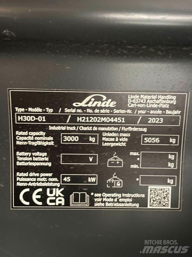Linde H30D-01-1202 Dizelski viličarji