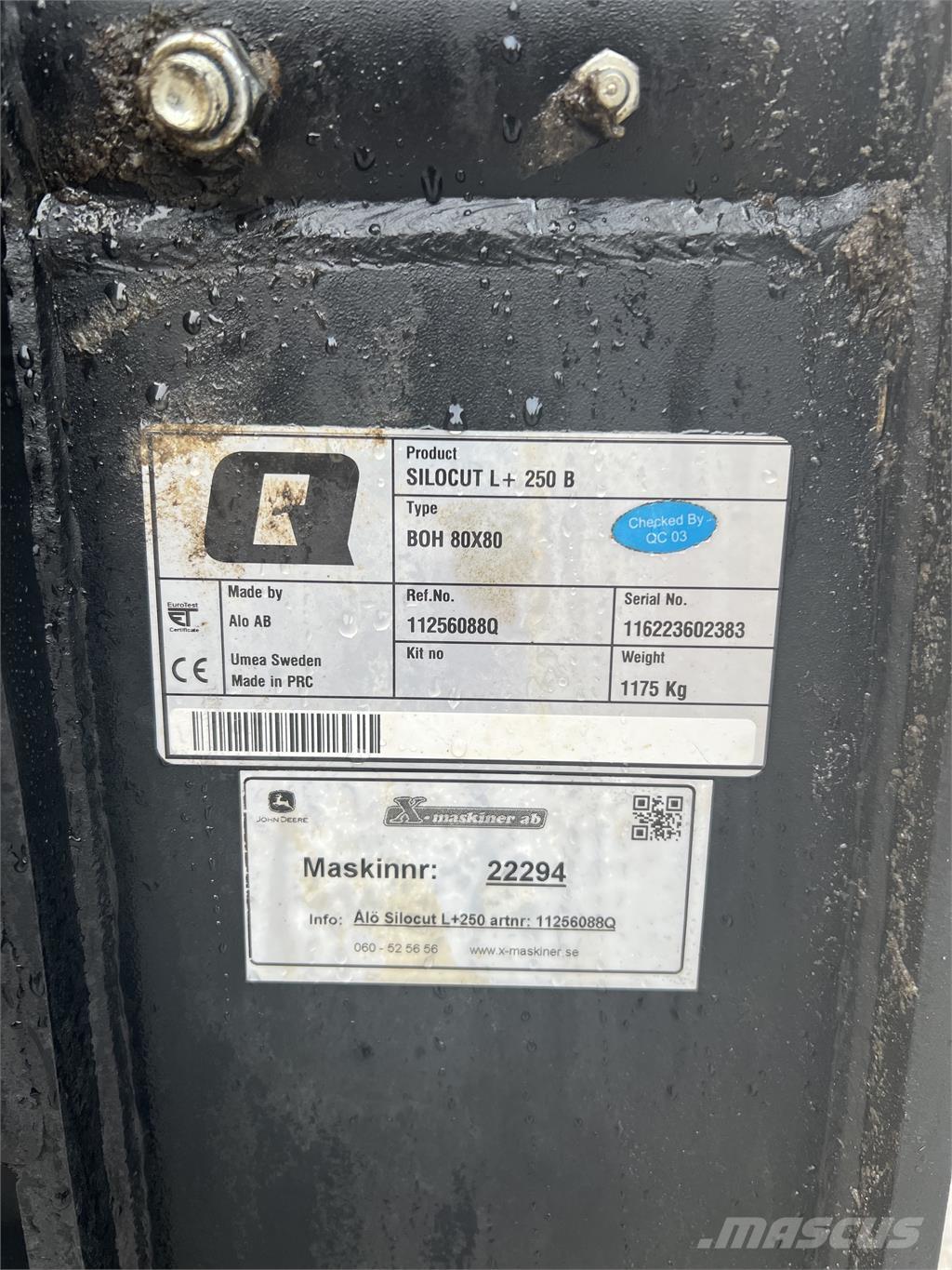 Ålö Silocut L+ 250 Drugi priključki in komponente